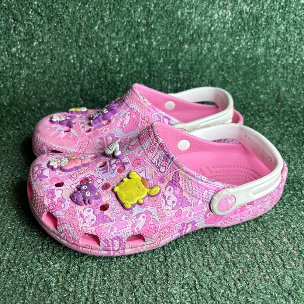 Crocs Hello Kitty Friends Jibbitz Kawaii Sanrio Classic Clog Pink Junior Size J3
